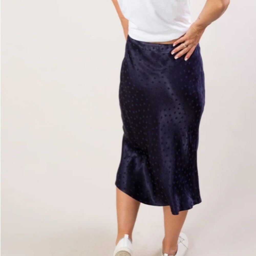 Lovestitch Dot Jacquard Midi Skirt